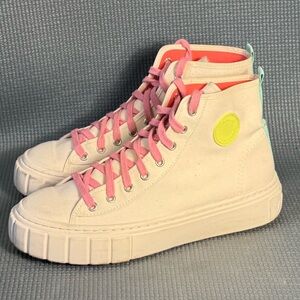 Victoria Women’s Platform Ankle Boots ABRIL Canvas Size 10 US 41 EU